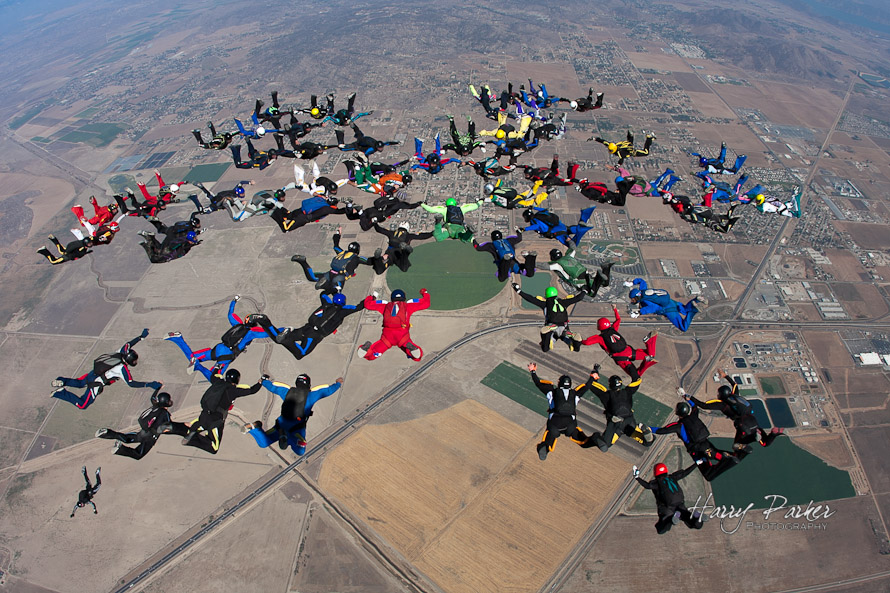Big Way Skydiving Formation gets closer to completion, photo by Harry Parker